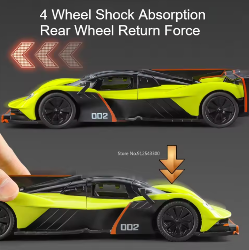 1:24 Diecast Aston Martin Valkyrie AMR Pro Model Car