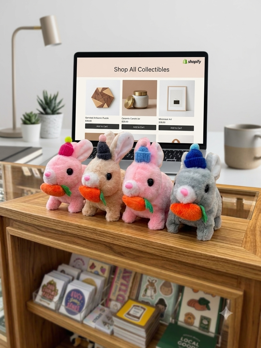 Stuffed Walking Rabbit with Lights, Sound & Carrot