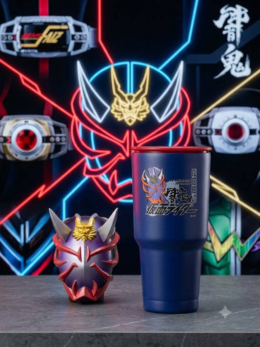Premium Kamen Rider Figure Tumbler – Dual Lid Edition