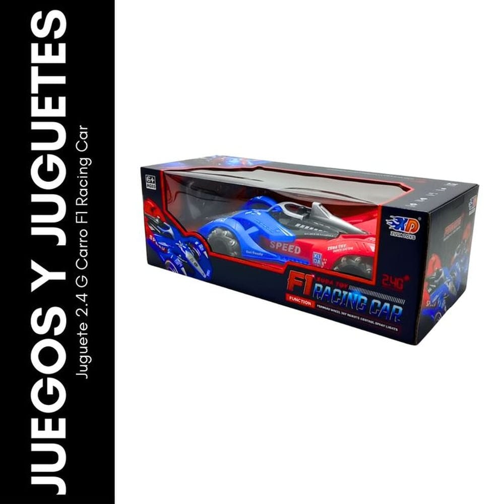 Racing Car Toy with Remote Control | Rechargeable 4WD Drift RC Car with Light, Music & Spray Effect for Kids