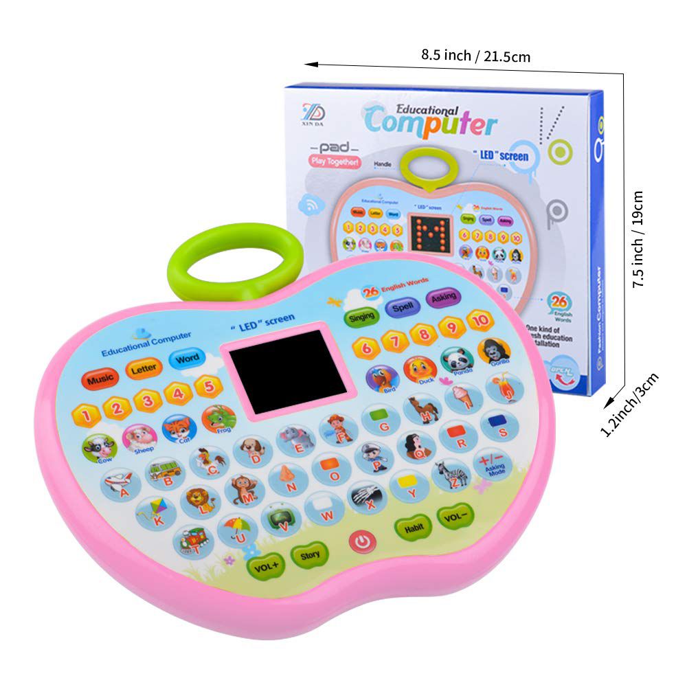 Educational Learning Toy with Touch Buttons & LED Screen for Kids