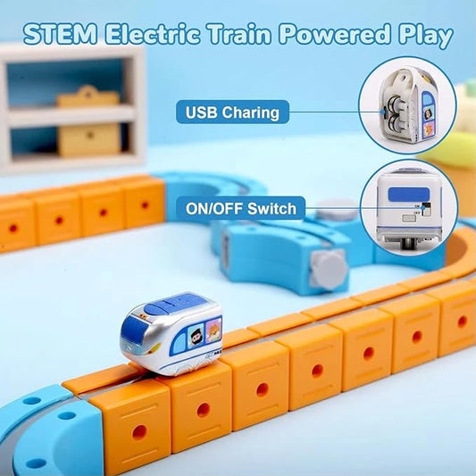 Gear Revolving Electric Track Train – Magnetic toy