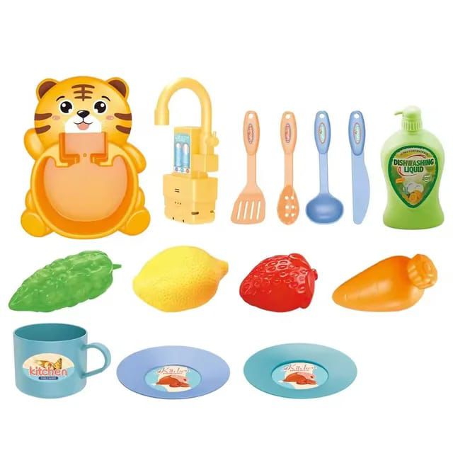 Kids Kitchen Sink Toys Simulation Electric Dishwasher