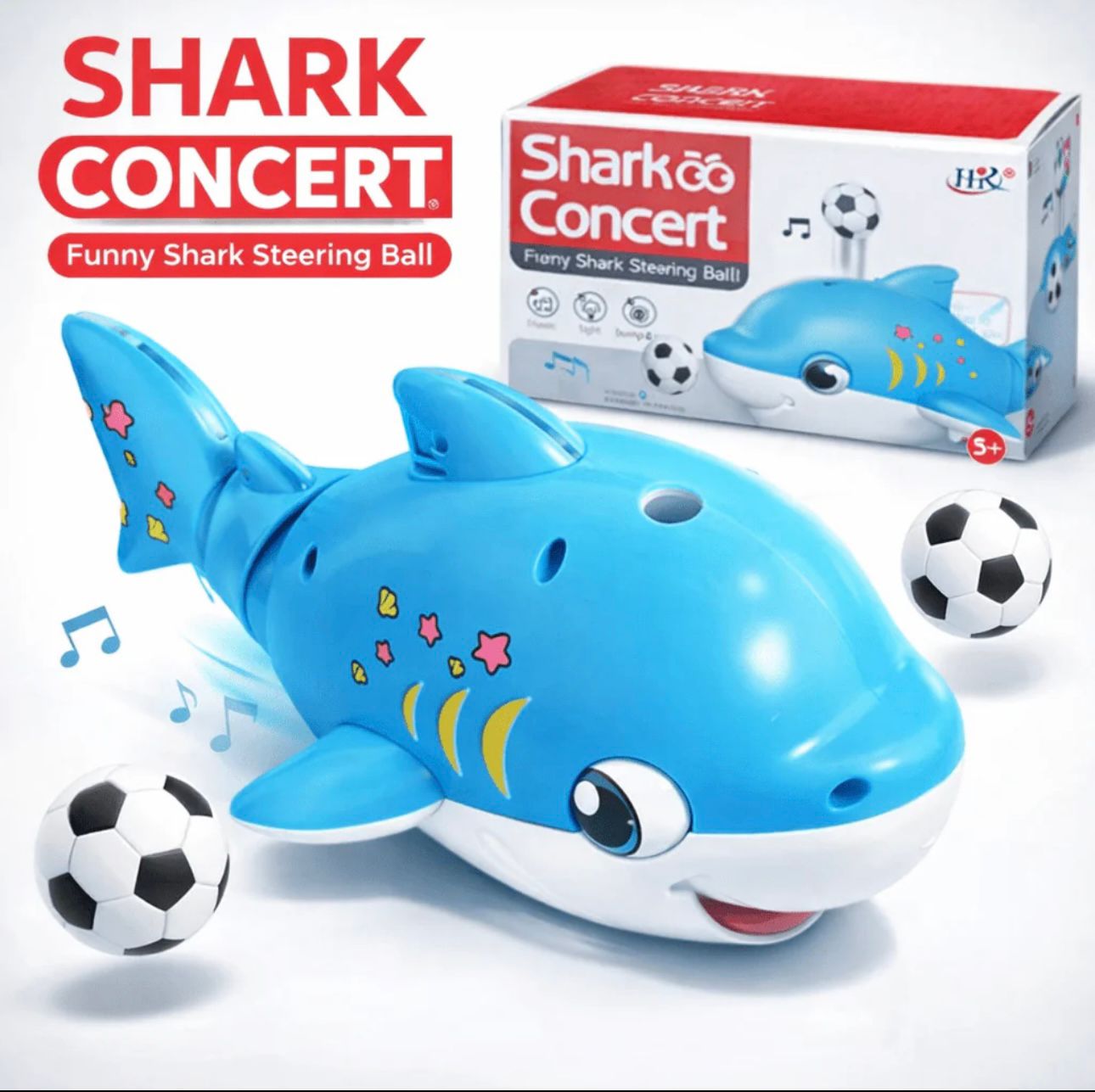 Shark Concert Funny Blowing Ball Toy for Kids