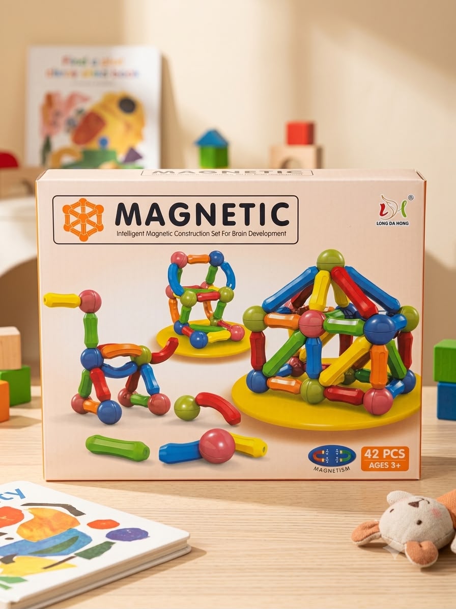 Intelligent Magnetic Construction Blocks Set
