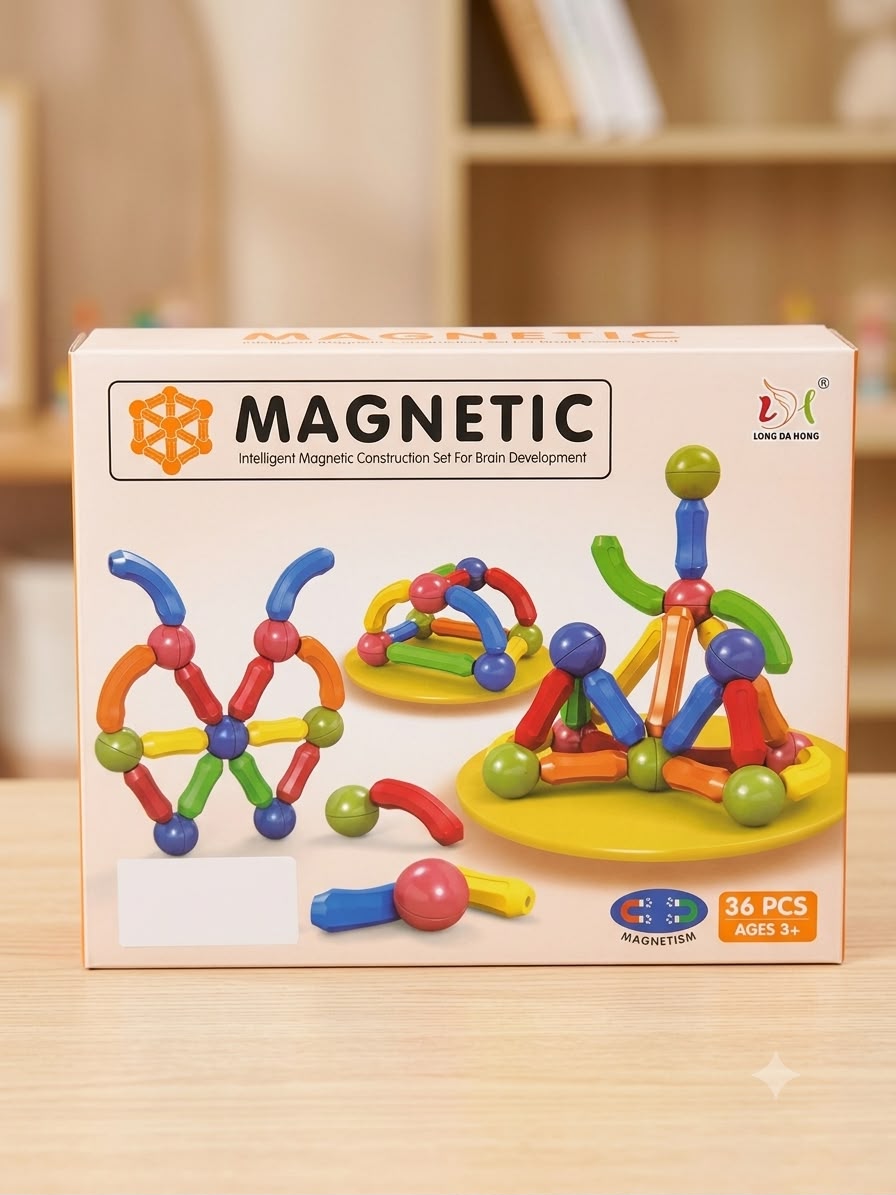 Intelligent Magnetic Construction Blocks Set
