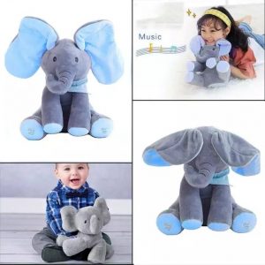 Premium Peek-a-Boo Plush Elephant – Interactive Talking Toy