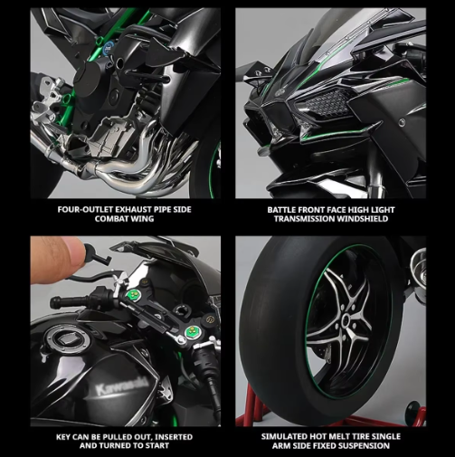 Kawasaki Ninja H2R 1:6 Diecast Motorcycle Model