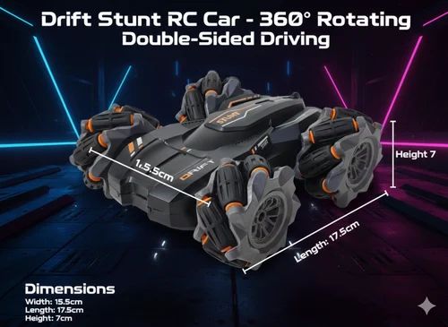 4WD RC Car Drift Stunt Car - 360 Degree Rotating Remote Control Gift Drift Car Off-road Car Racing Machine Model Vehicle