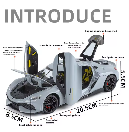 1:24 Koenigsegg Gemera GT Super Sport Diecast Model
