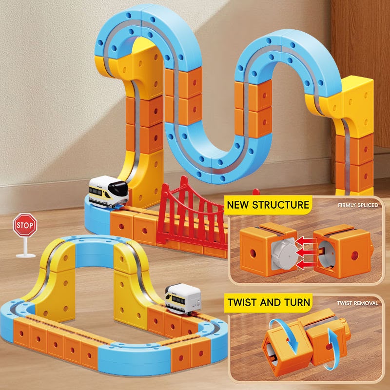 Gear Revolving Electric Track Train – Magnetic toy