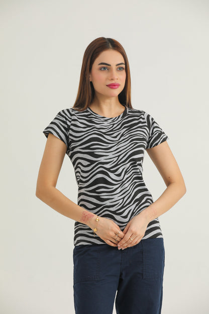 Zebra Print ( Grey / Black )