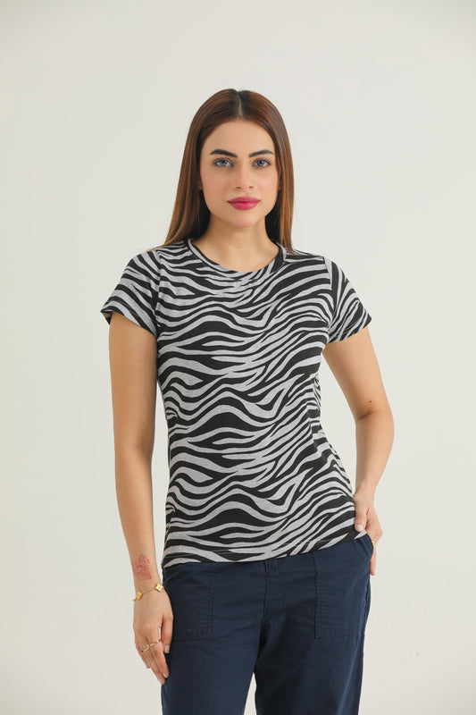 Zebra Print ( Grey / Black )