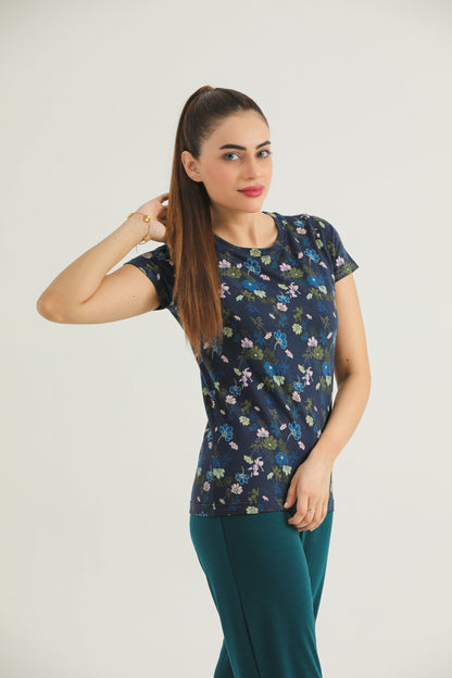 Multi Floral (Dk Navy)