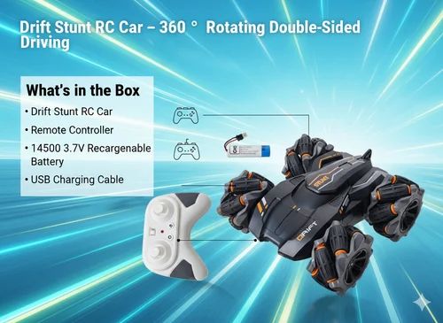 4WD RC Car Drift Stunt Car - 360 Degree Rotating Remote Control Gift Drift Car Off-road Car Racing Machine Model Vehicle