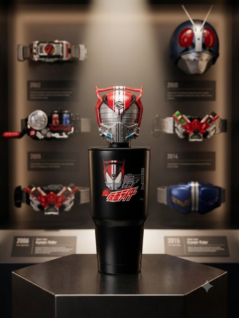 Premium Kamen Rider Figure Tumbler – Dual Lid Edition