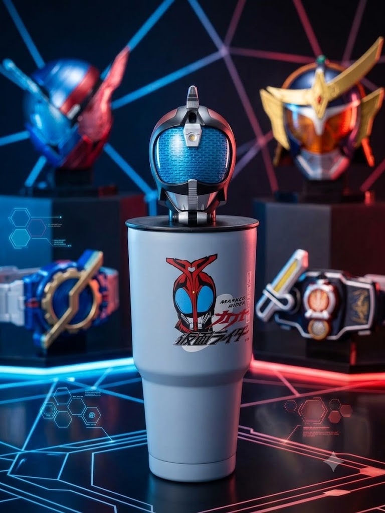 Premium Kamen Rider Figure Tumbler – Dual Lid Edition