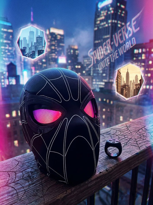 Black Spider LED Mask with Remote & Ring