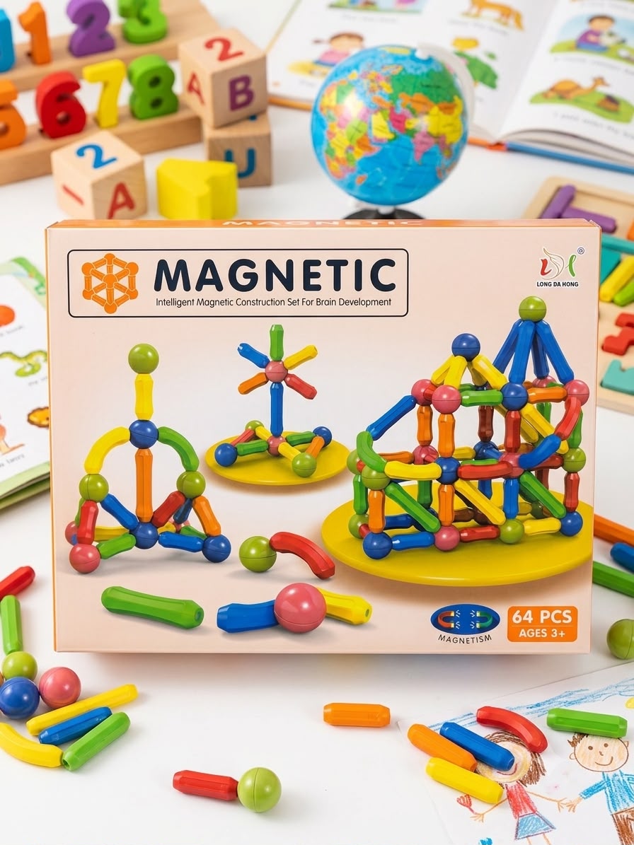 Intelligent Magnetic Construction Blocks Set