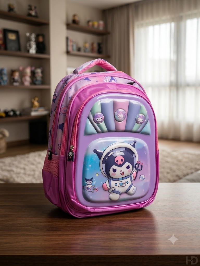 Premium Kuromi Character School Backpack – 15"