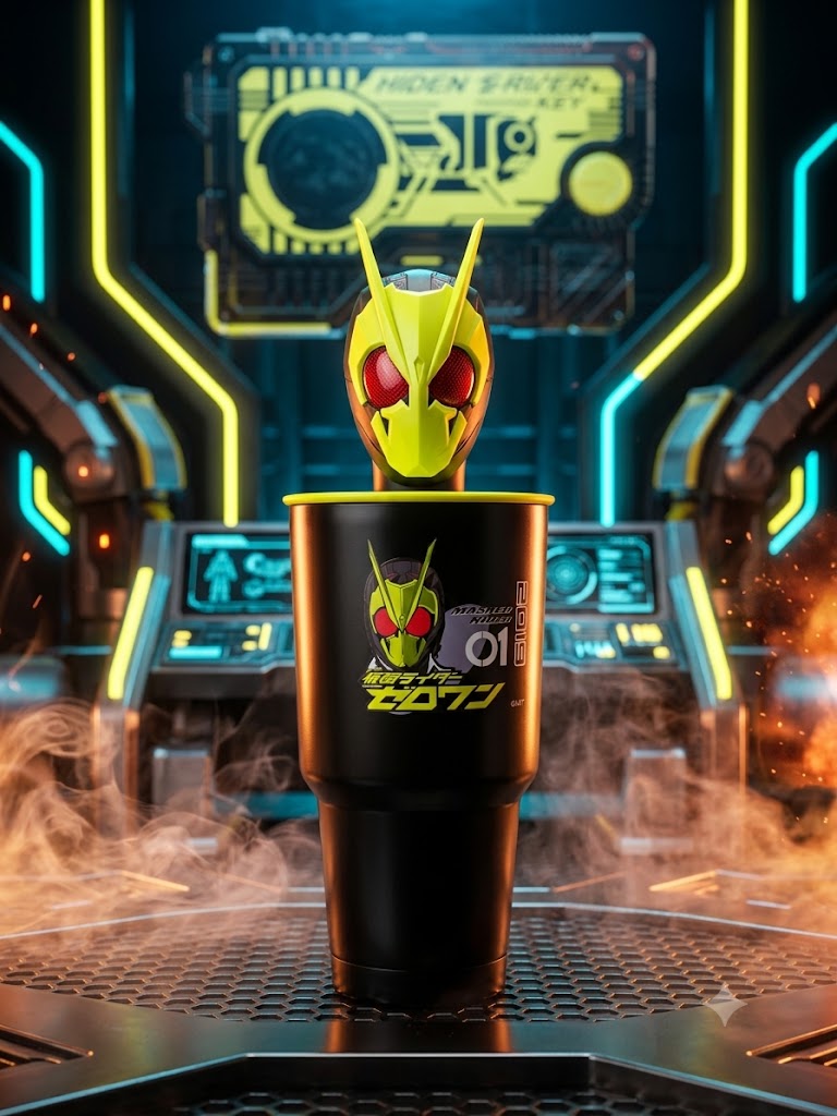 Premium Kamen Rider Figure Tumbler – Dual Lid Edition