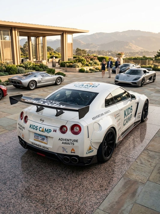 Nissan GT Drifting RC Car with Spare Tires & Cones