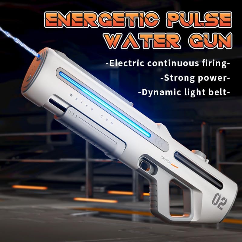 Large Electric Water Gun – Manual & Auto Spray Blaster  Description: