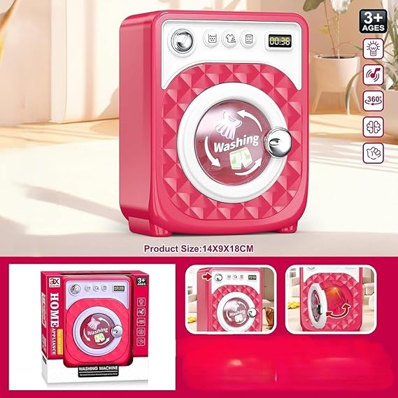 Automatic Washing Machine Toy - Mini Pretend Play Appliance