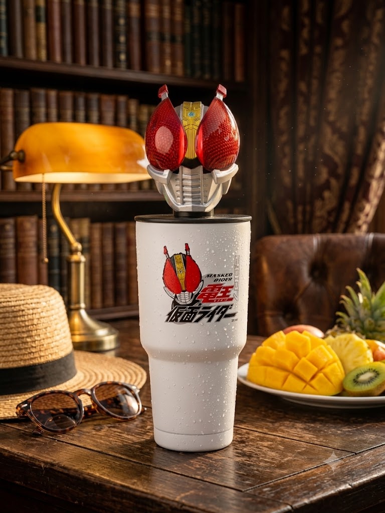 Premium Kamen Rider Figure Tumbler – Dual Lid Edition