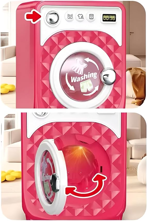 Automatic Washing Machine Toy - Mini Pretend Play Appliance