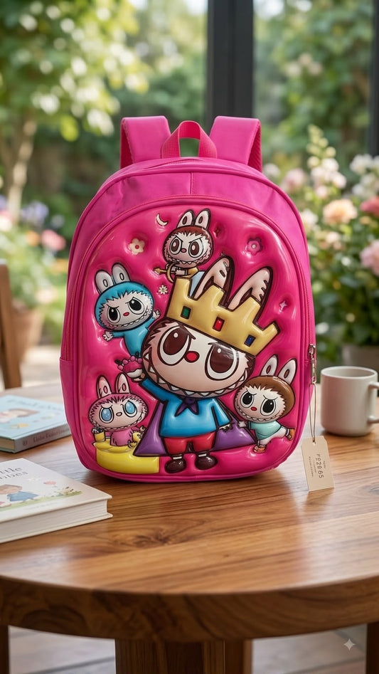 Premium Labubu Character School Bag – 14 Inch