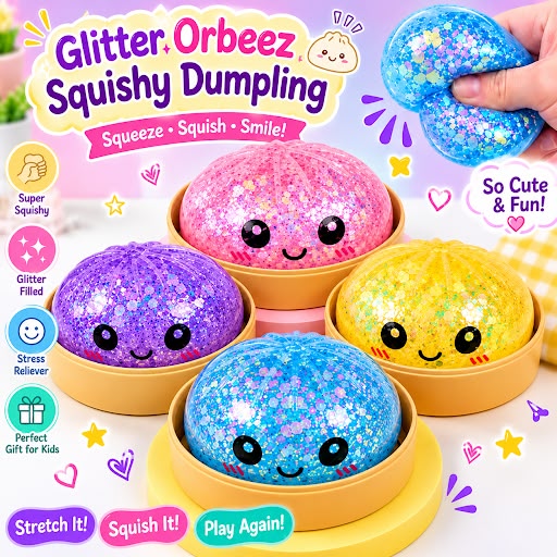 🥟 Premium Squishy Collection – 5 Cute Varieties! ✨