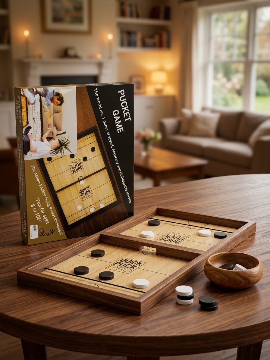 Premium Wooden Pucket Game – Indoor Fun for Kids & Adults