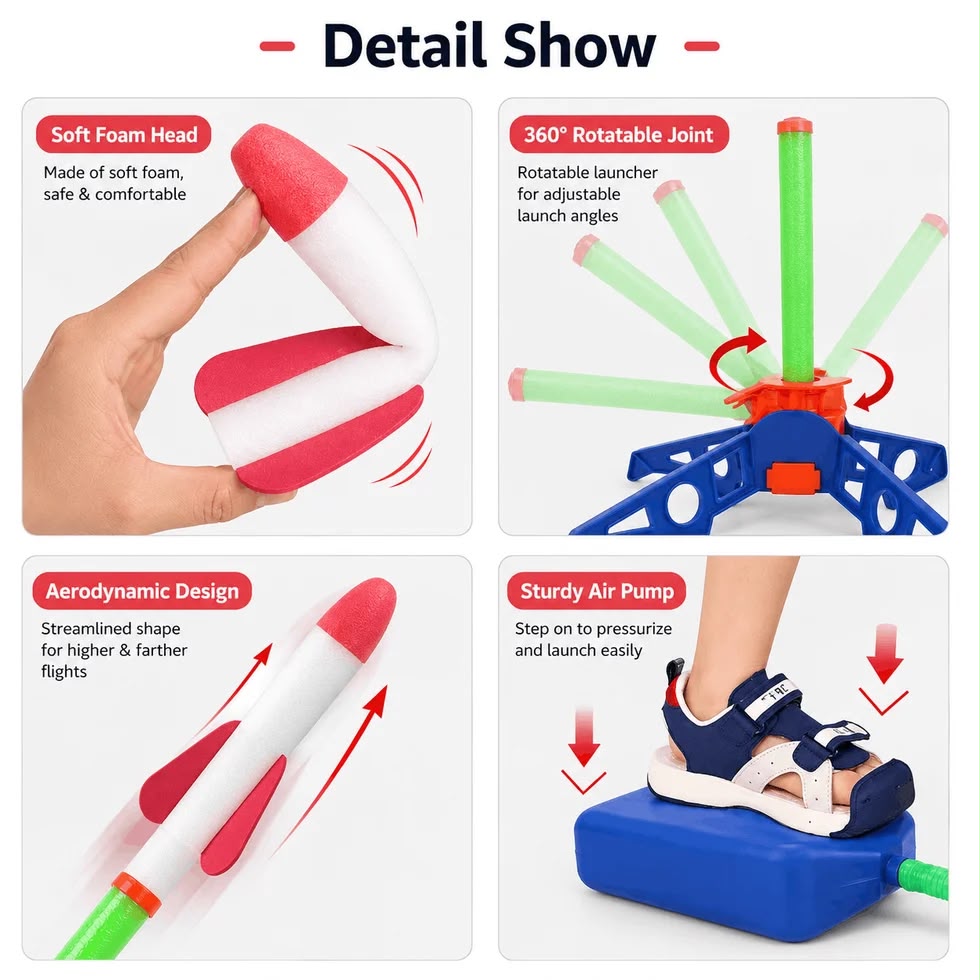 Air Rocket Foot Pump Launcher toy