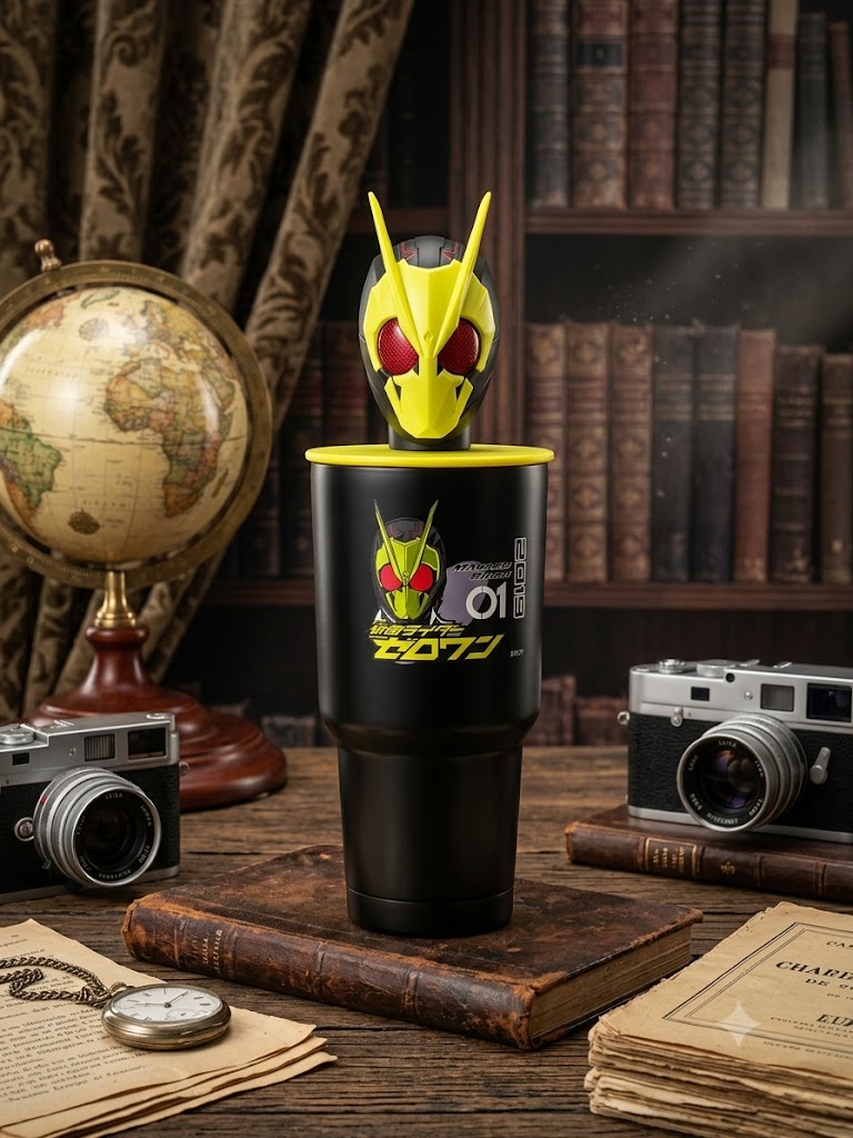 Premium Kamen Rider Figure Tumbler – Dual Lid Edition