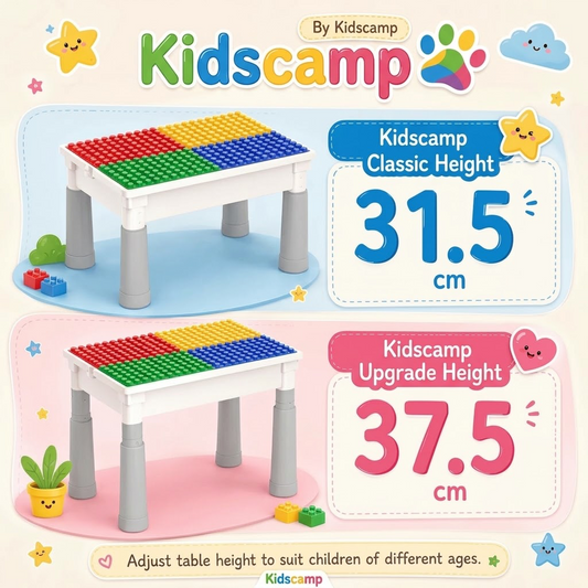 Premium Plastic Study & Activity Table with Blocks – Portable Learning Table