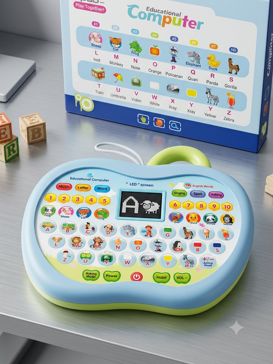 Educational Learning Toy with Touch Buttons & LED Screen for Kids