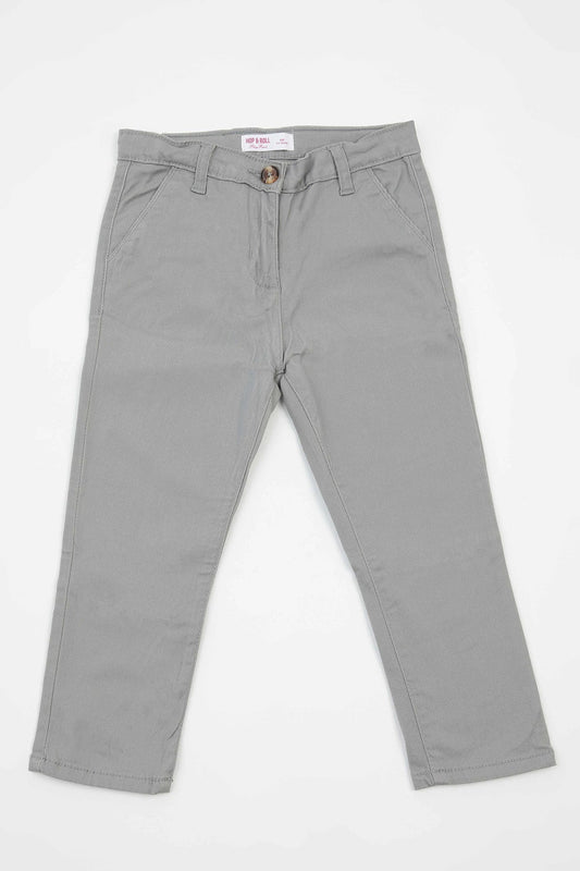 Gray Cotton Pants