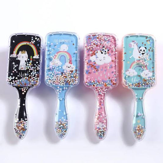 Cartoon Crystal Hair Brush for Children – Soft & Gentle Bristles