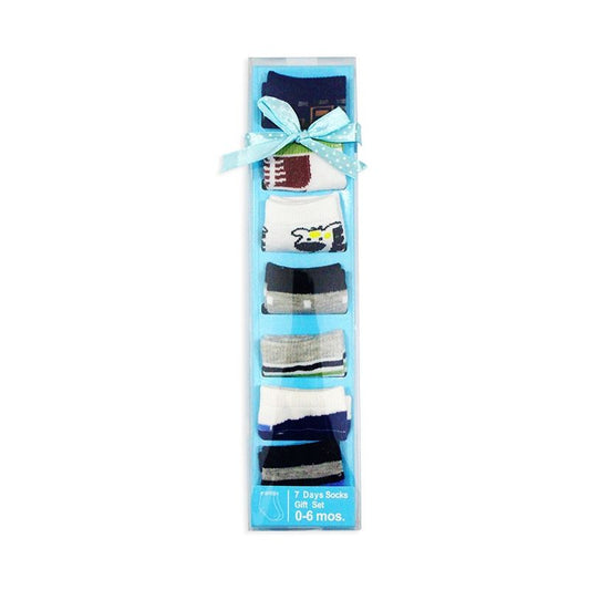 Baby Socks Set (0–3 Months) – 7 Pairs in Beautiful Gift Packaging