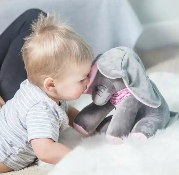 Premium Peek-a-Boo Plush Elephant – Interactive Talking Toy