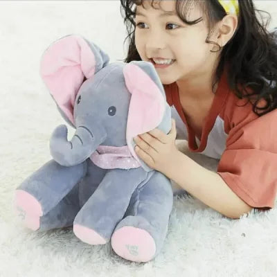 Premium Peek-a-Boo Plush Elephant – Interactive Talking Toy