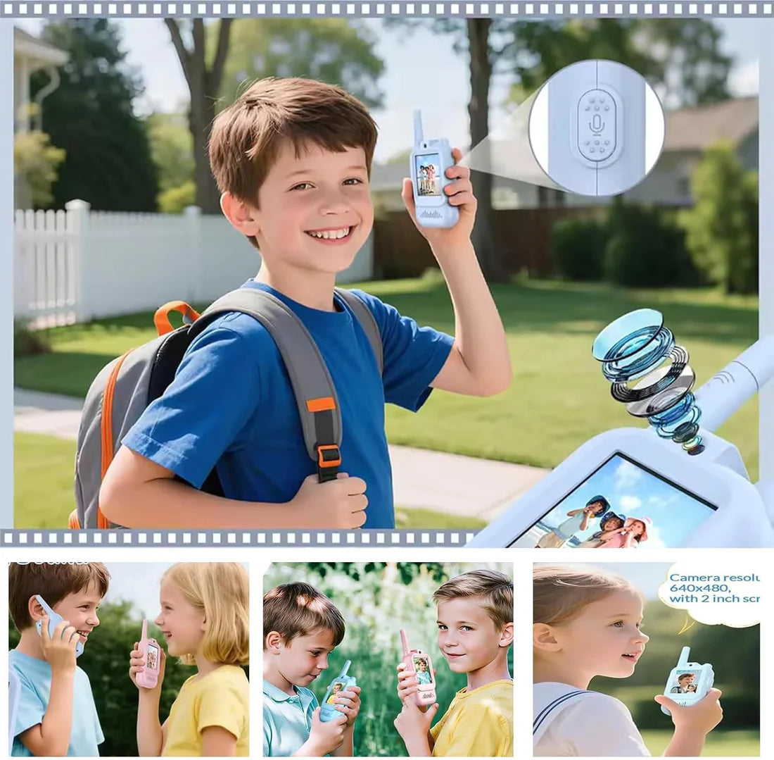 2PCS Rechargeable Kids Video Walkie Talkie Set