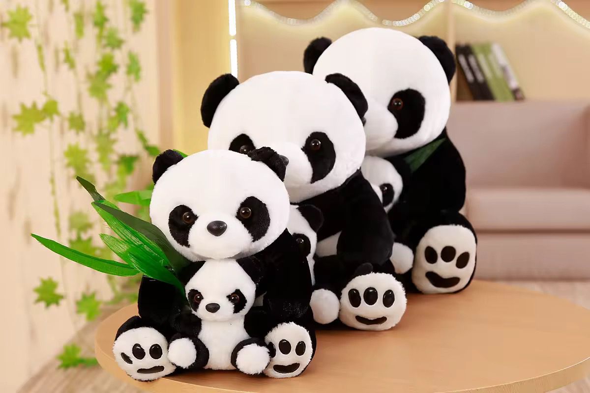 Panda with Baby Plush Toy