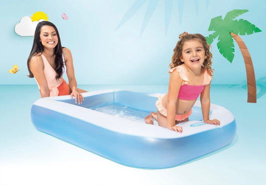 INTEX Rectangular Inflatable Kids Pool – Blue