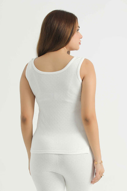 White Thermal Tank-top