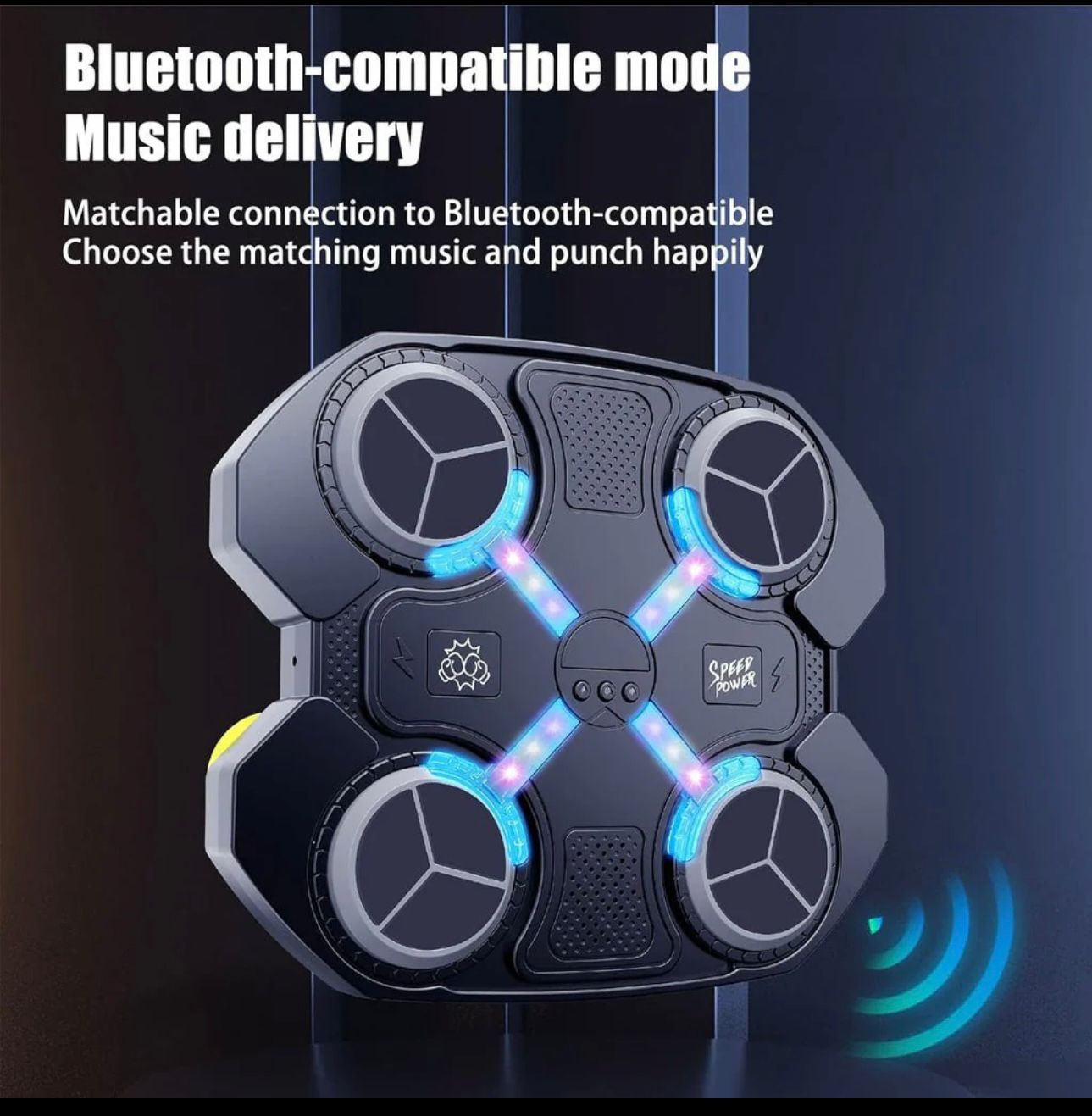 Electronic Musical Boxing Trainer with Gloves – Light, Music & Reaction Game