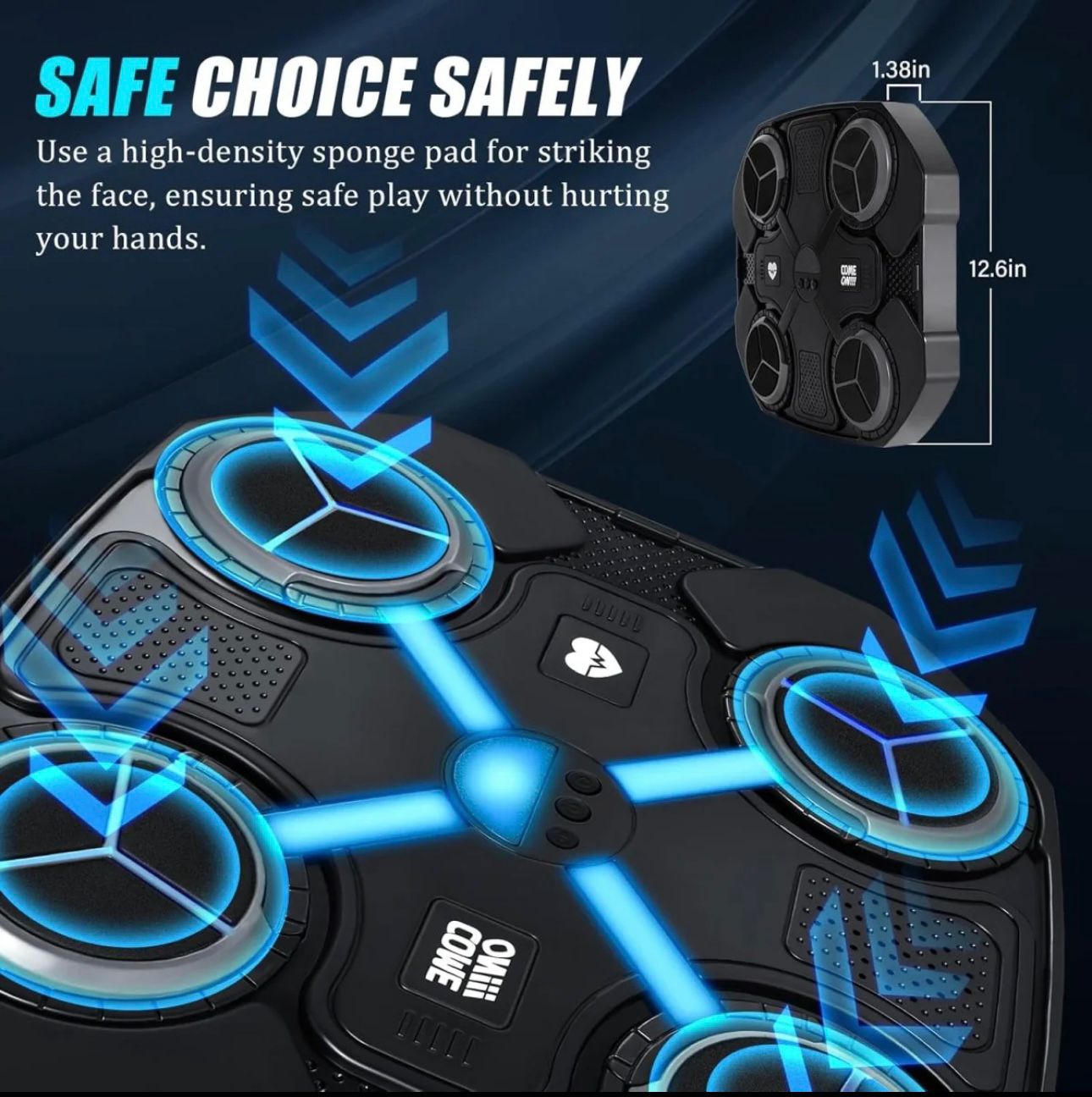 Electronic Musical Boxing Trainer with Gloves – Light, Music & Reaction Game