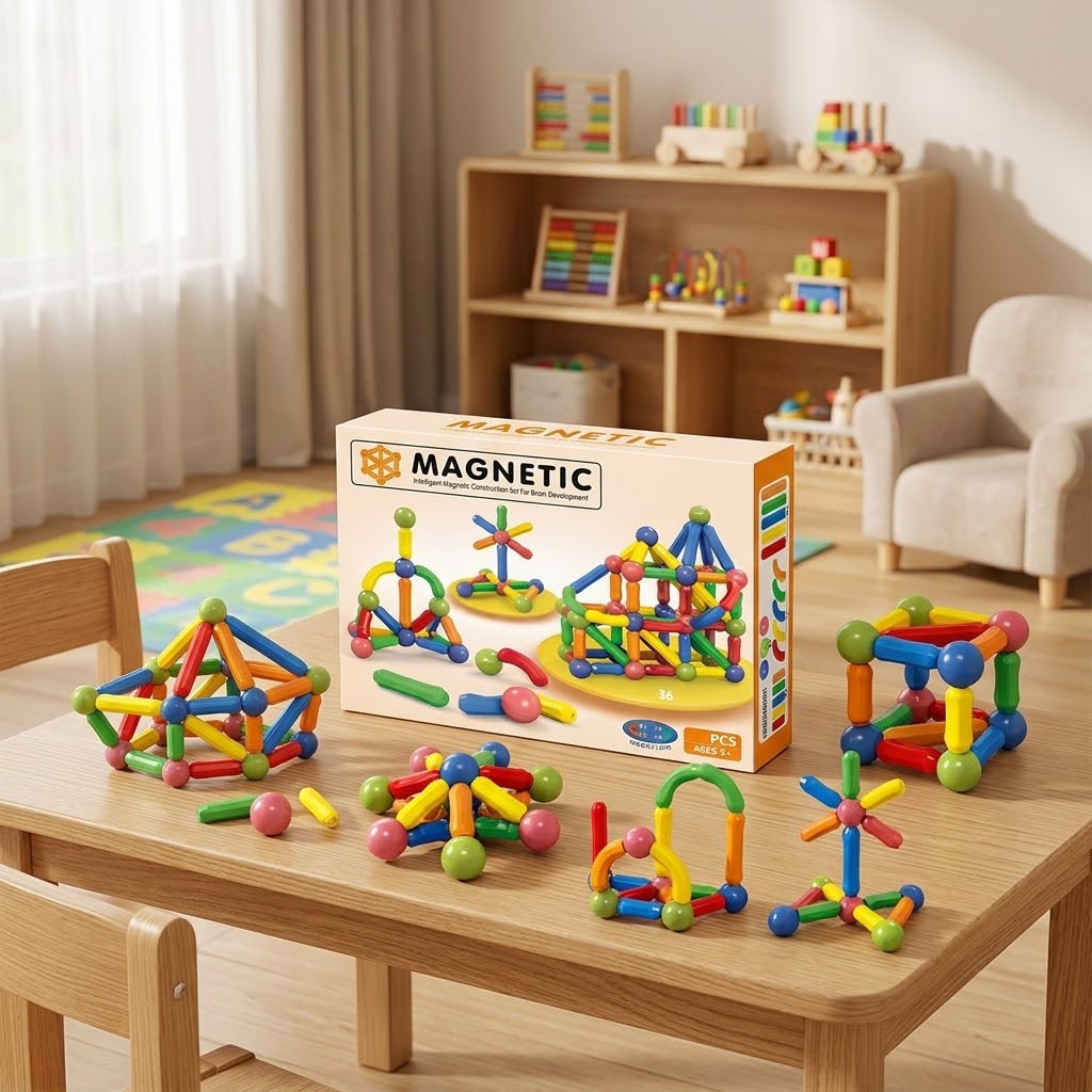 Intelligent Magnetic Construction Blocks Set