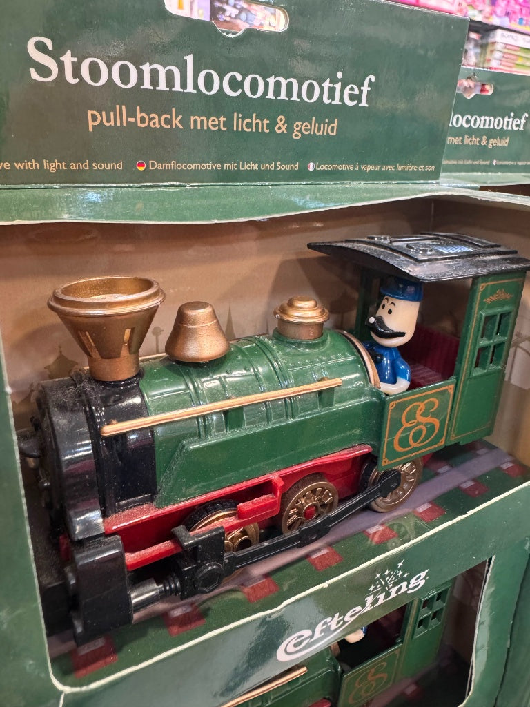 Metal Train Engine Toy with Sound & Pull-Back Action